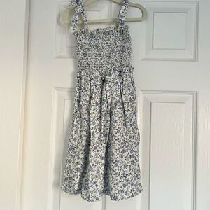 Reformation Kids Dawson Linen Dress Pixie Blue Size 8 EUC (runs small)
